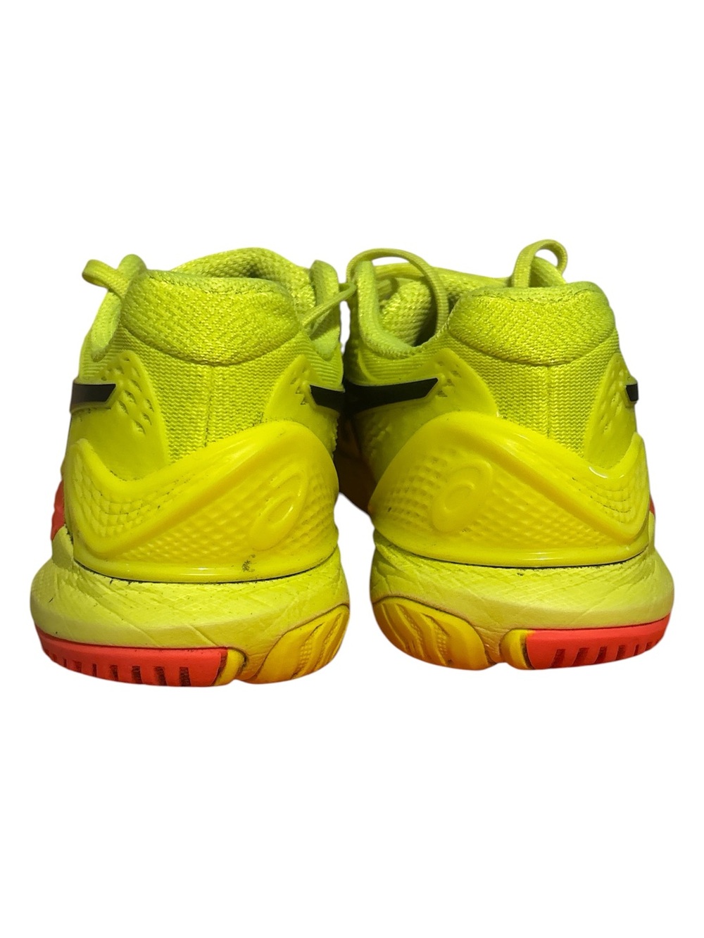 Asics Neon Yellow Athletic Running Shoes with Black Logo - Picture 6 of 7